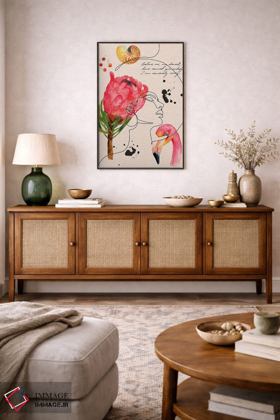 تابلو مینیمال پرتره زنانه اثر ژانیا شاریپژانوا - D5B