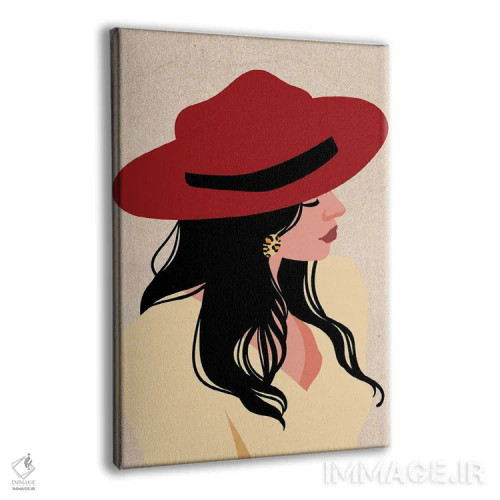 تابلو دکوراتیو دختر بوهو اثر ژانیا شاریپژانوا - نمای پرسپکتیو محصول