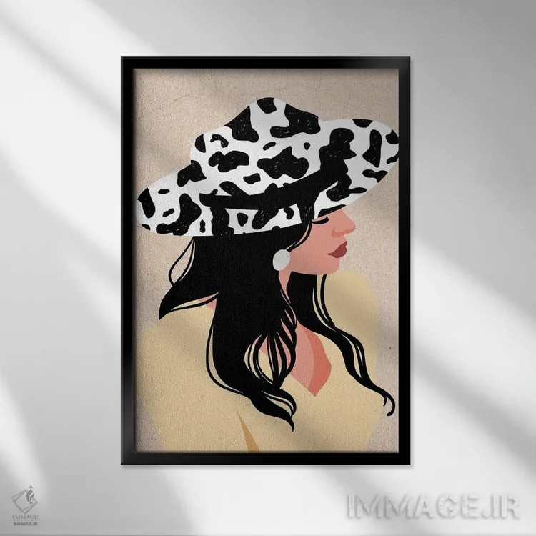 تابلو دکوراتیو کلاه گاوی من اثر ژانیا شاریپژانوا - نمای قابدار مشکی