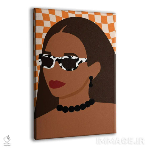 تابلو دکوراتیو عینک طرح گاوی جدید من اثر ژانیا شاریپژانوا - نمای پرسپکتیو محصول