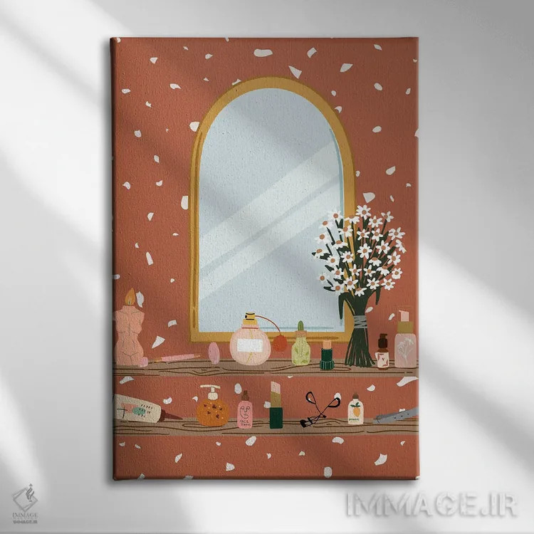 تابلو دکوراتیو ایستگاه آینه ترازو اثر ژانیا شاریپژانوا - نمای روبهرو روی دیوار