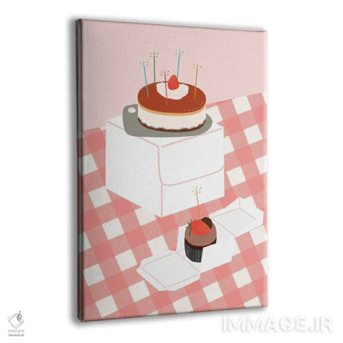 تابلو دکوراتیو کیک ها اثر ژانیا شاریپژانوا - نمای پرسپکتیو محصول