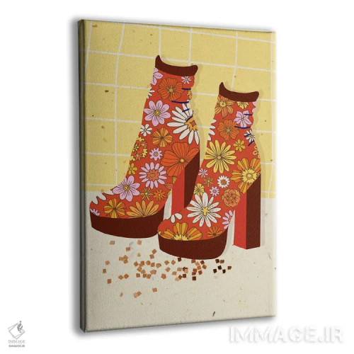 تابلو دکوراتیو کفش پاشنه بلند شاد اثر ژانیا شاریپژانوا - نمای پرسپکتیو محصول