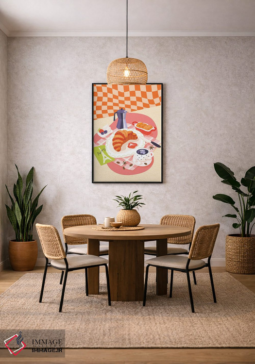 تابلو دکوراتیو صبحانه فرانسوی اثر ژانیا شاریپژانوا - D4B
