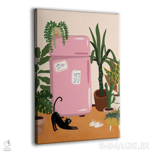 تابلو دکوراتیو داشتن دست سبز اثر ژانیا شاریپژانوا - نمای پرسپکتیو محصول