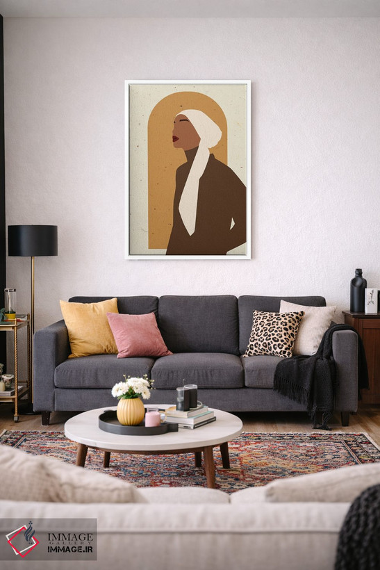 تابلو دکوراتیو پرتره زن مسلمان بوهو اثر ژانیا شاریپژانوا - D2W