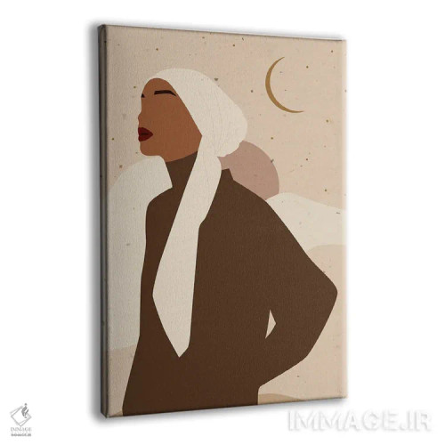 تابلو دکوراتیو زن اسلامی اثر ژانیا شاریپژانوا - نمای پرسپکتیو محصول