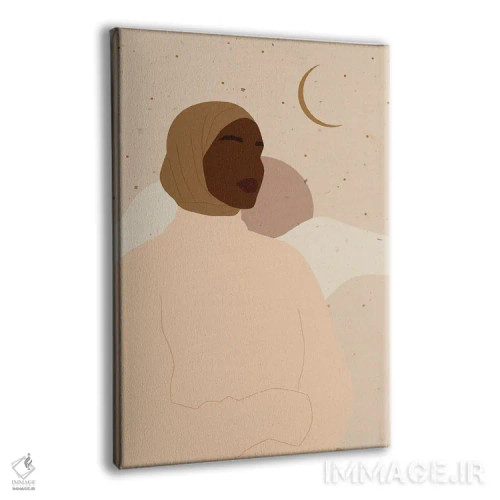 تابلو دکوراتیو زن اسلامی بوهو اثر ژانیا شاریپژانوا - نمای پرسپکتیو محصول
