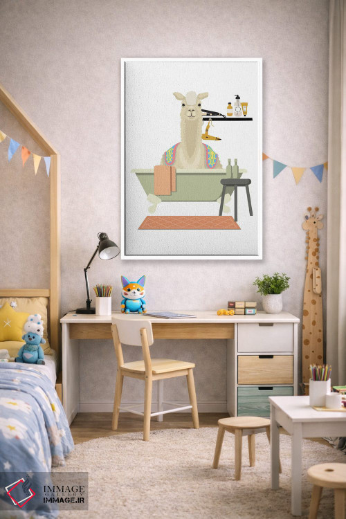 تابلو دکوراتیو لاما در وان حمام اثر ژانیا شاریپژانوا - D1W