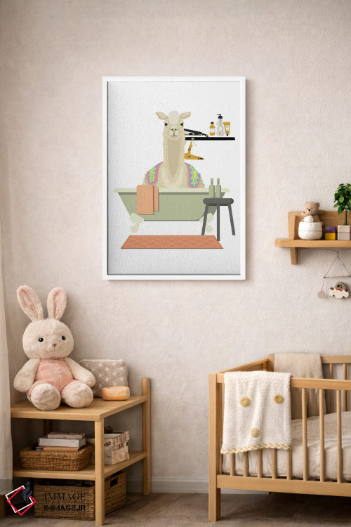 تابلو دکوراتیو لاما در وان حمام اثر ژانیا شاریپژانوا - D3W