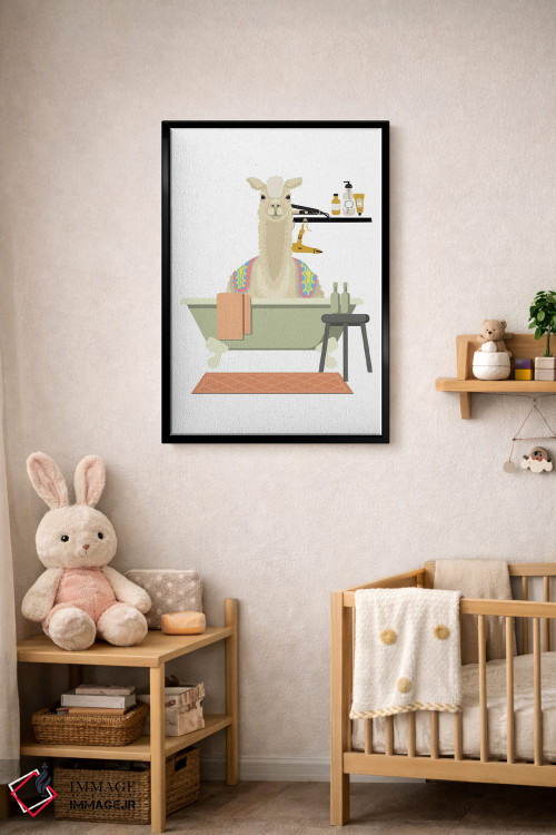 تابلو دکوراتیو لاما در وان حمام اثر ژانیا شاریپژانوا - D4B