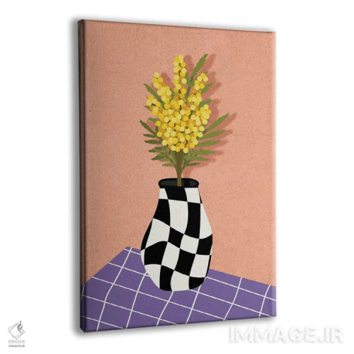 تابلو دکوراتیو طبیعت بی جان میموزای زرد اثر ژانیا شاریپژانوا - نمای پرسپکتیو محصول