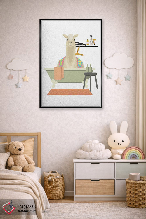 تابلو دکوراتیو لاما در وان حمام اثر ژانیا شاریپژانوا - D5B