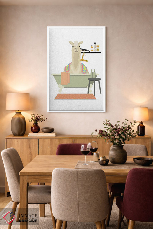 تابلو دکوراتیو لاما در وان حمام اثر ژانیا شاریپژانوا - D6W