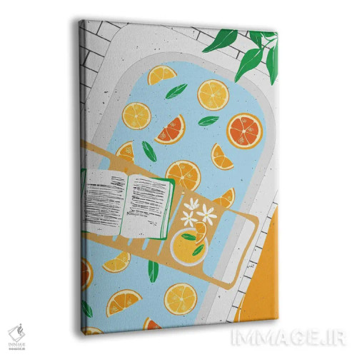 تابلو دکوراتیو زمان حمام گیاهی اثر ژانیا شاریپژانوا - نمای پرسپکتیو محصول