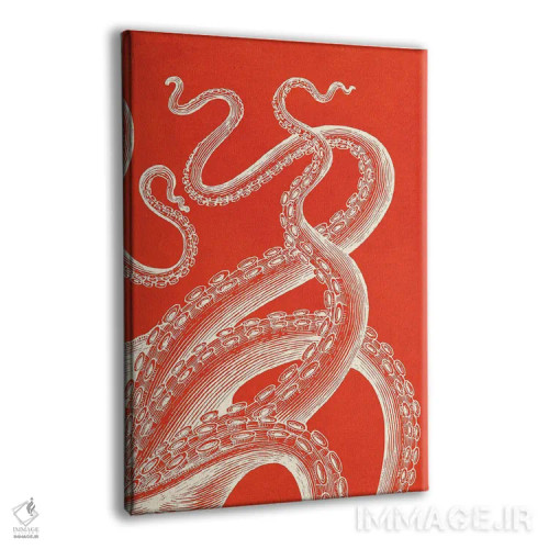 تابلو دکوراتیو کراکن روی مرجان اثر ژانیا شاریپژانوا - نمای پرسپکتیو محصول