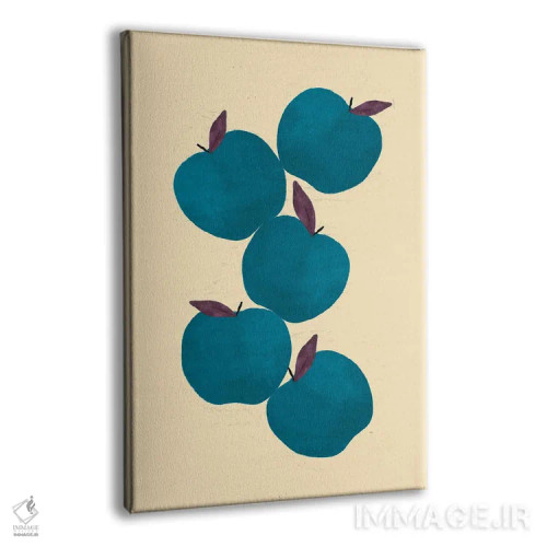 تابلو دکوراتیو سیب های آبی اثر ژانیا شاریپژانوا - نمای پرسپکتیو محصول