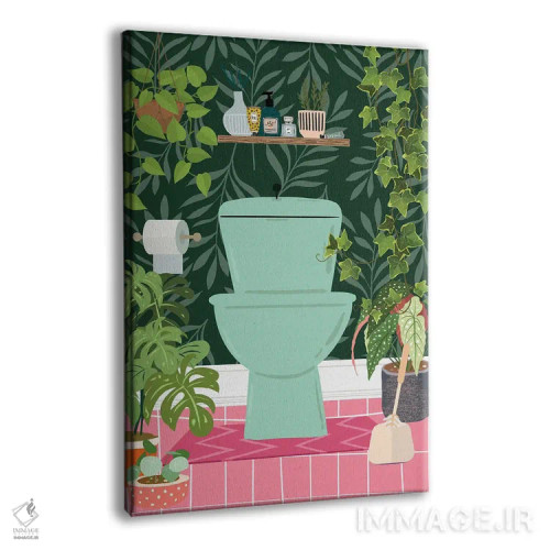 تابلو دکوراتیو دستشویی جنگلی اثر ژانیا شاریپژانوا - نمای پرسپکتیو محصول
