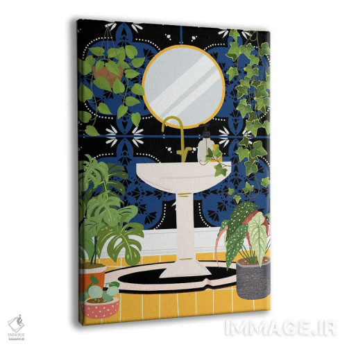 تابلو دکوراتیو روشویی در حمام به سبک مراکشی اثر ژانیا شاریپژانوا - نمای پرسپکتیو محصول