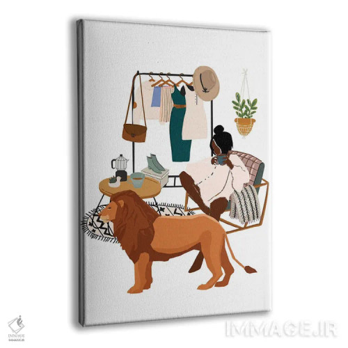تابلو دکوراتیو سلام شیر اثر ژانیا شاریپژانوا - نمای پرسپکتیو محصول
