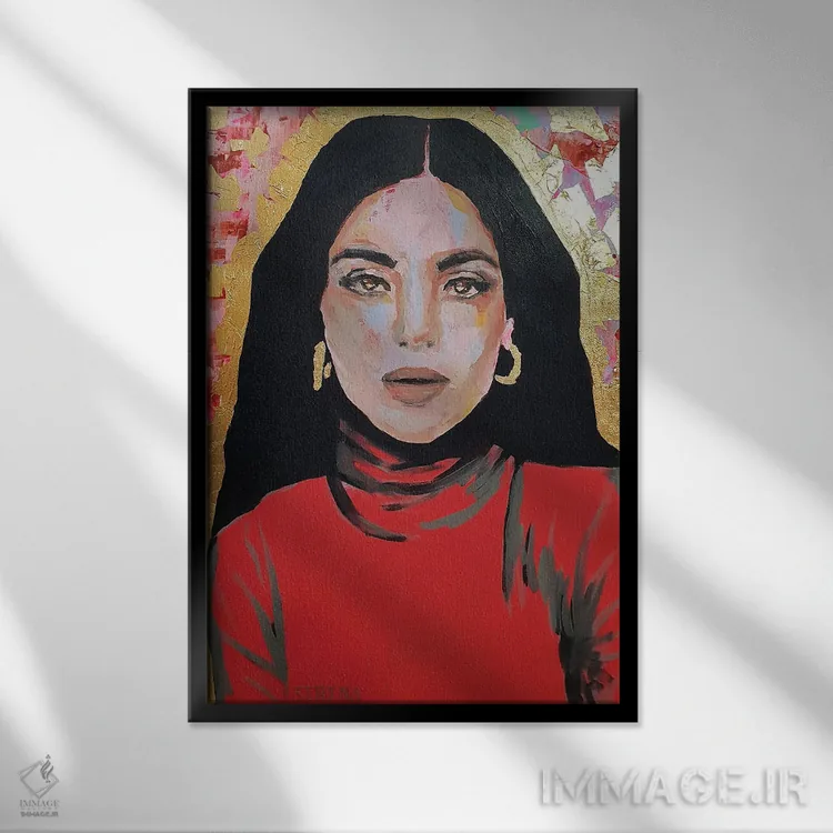 تابلو دکوراتیو ماریا اثر سرینا سینگ - نمای قابدار مشکی