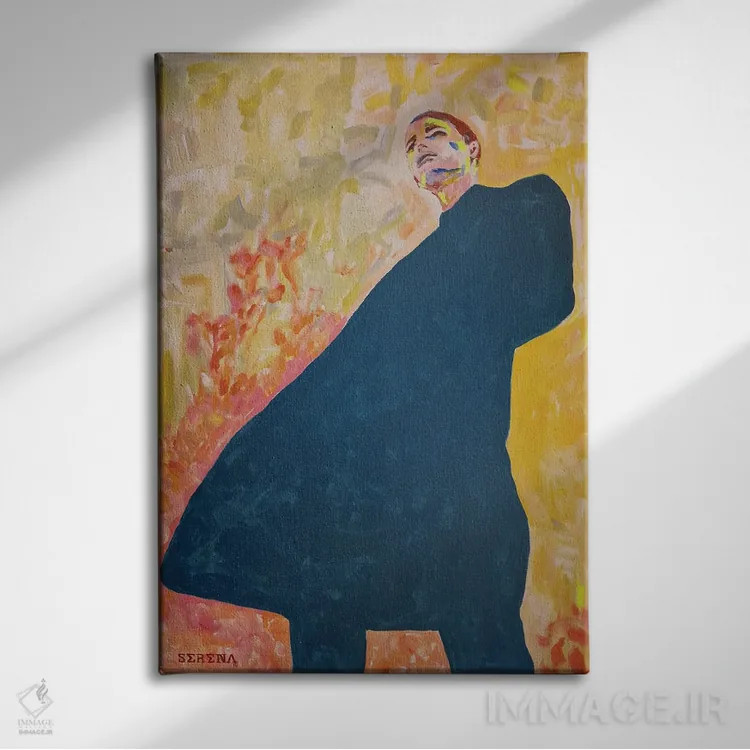 تابلو دکوراتیو تاجر اثر سرینا سینگ - نمای روبهرو روی دیوار