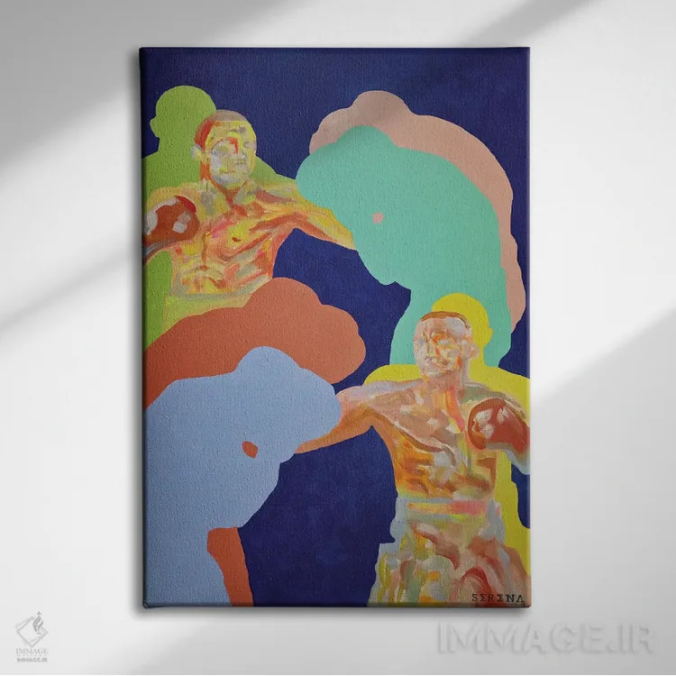 تابلو دکوراتیو فاصله ۳ اثر سرینا سینگ - نمای روبهرو روی دیوار
