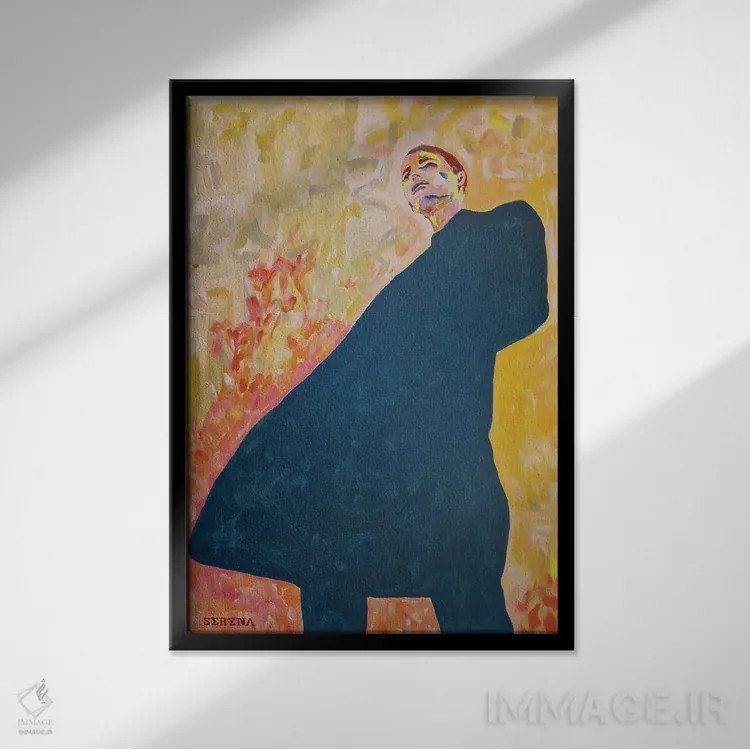تابلو دکوراتیو تاجر اثر سرینا سینگ - نمای قابدار مشکی