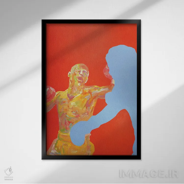 تابلو دکوراتیو فاصله ۲ اثر سرینا سینگ - نمای قابدار مشکی