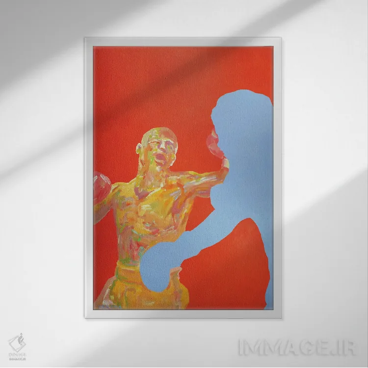 تابلو دکوراتیو فاصله ۲ اثر سرینا سینگ - نمای قابدار سفید