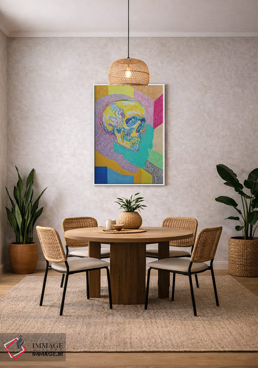 تابلو دکوراتیو نقاشی جمجمه اثر سرینا سینگ - D2W