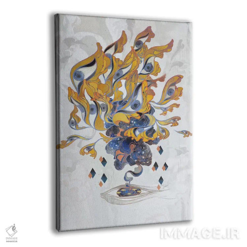 تابلو دکوراتیو بالش چینی ۳ اثر سیجا هونگ - نمای پرسپکتیو محصول