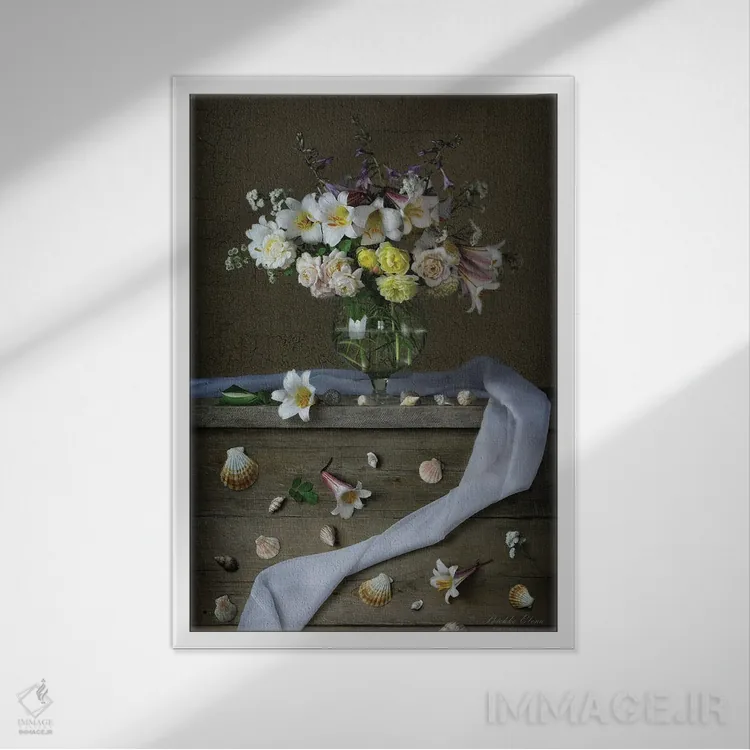 تابلو دکوراتیو داستان تابستانی اثر النا شیچکو - نمای قابدار سفید