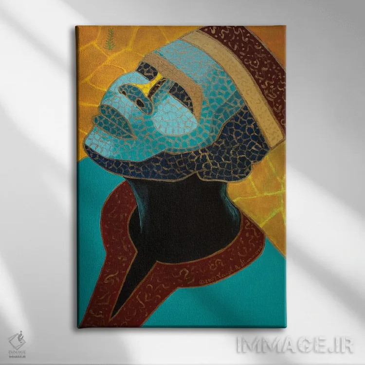 تابلو دکوراتیو موزاییک ۹: ایمان اثر کارول ای. سیمونز - نمای روبهرو روی دیوار
