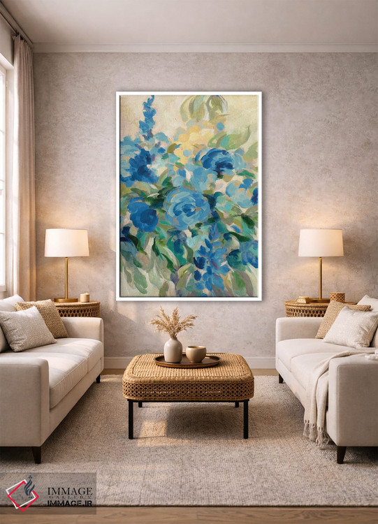 تابلو انتزاعی بازار گل III اثر سیلویا واسیلیوا - D1W