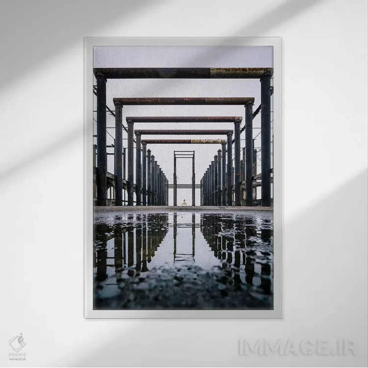 تابلو دکوراتیو جیتاپاوان اثر سایمون یونگ - نمای قابدار سفید