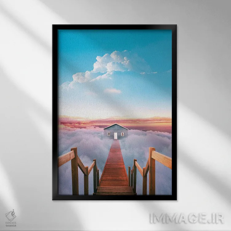تابلو دکوراتیو به جای آرام برو اثر سیروج هودجانازاروف - نمای قابدار مشکی