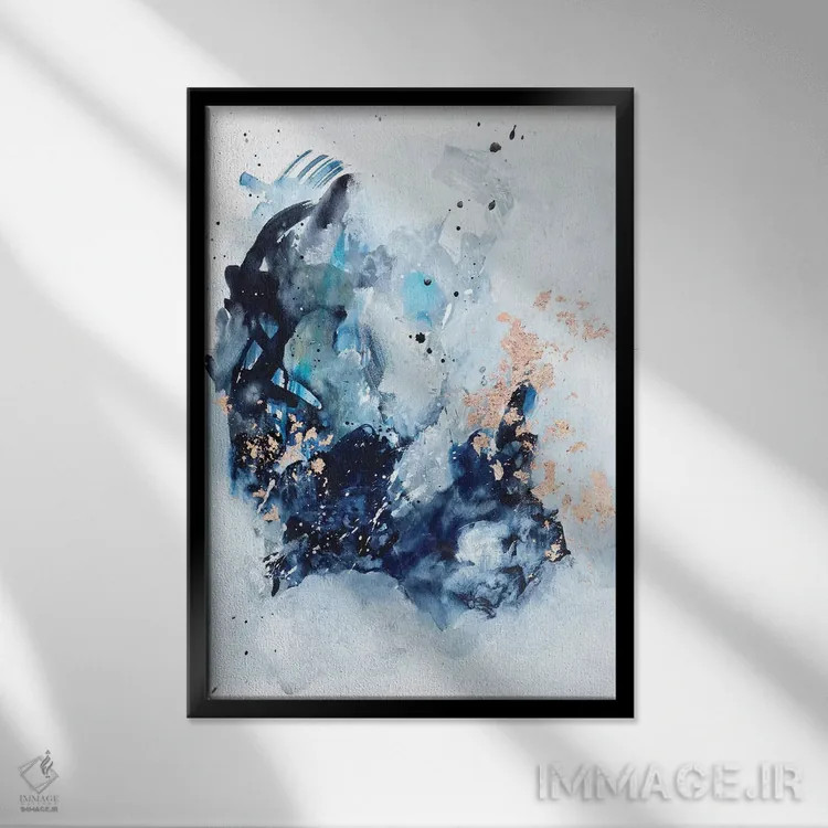 تابلو انتزاعی اجازه بده باشد اثر سنا جملانی - نمای قابدار مشکی