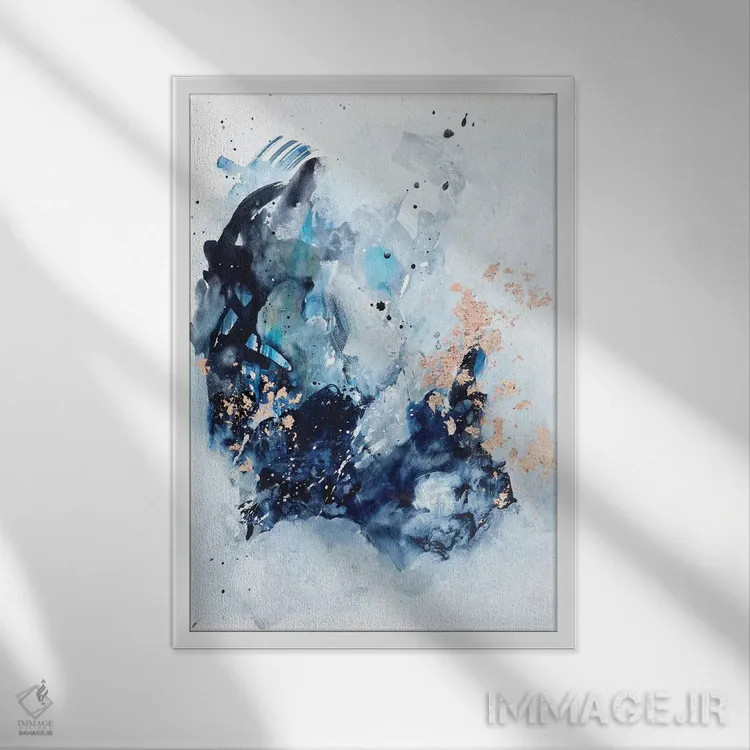 تابلو انتزاعی اجازه بده باشد اثر سنا جملانی - نمای قابدار سفید