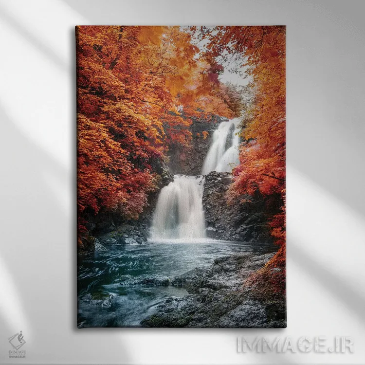 تابلو دکوراتیو آبشار ایل اسکای Ulg II اثر سوزانه کرمر - نمای روبهرو روی دیوار