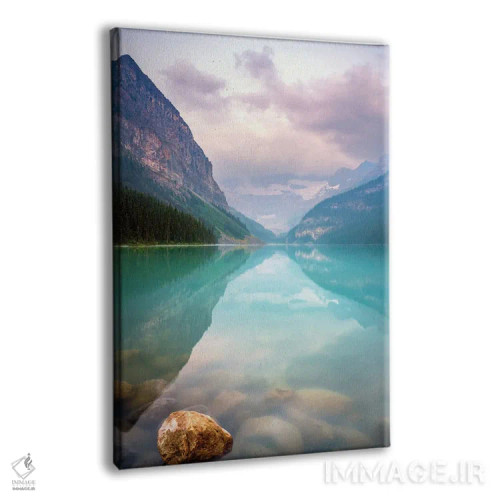 تابلو دکوراتیو طلوع آرام دریاچه لوئیز اثر سوزانه کرمر - نمای پرسپکتیو محصول