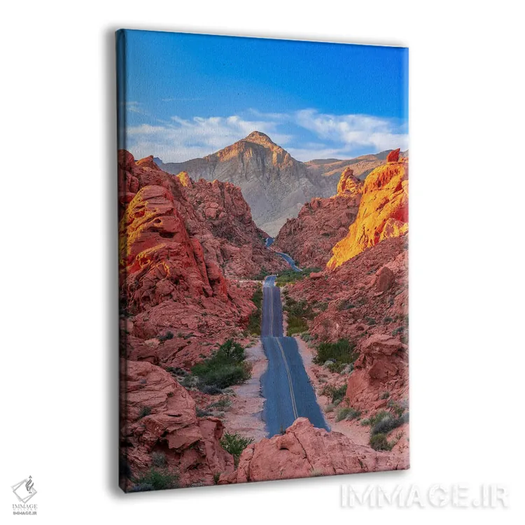 تابلو دکوراتیو دره آتش روژ اثر سوزانه کرمر - نمای پرسپکتیو محصول