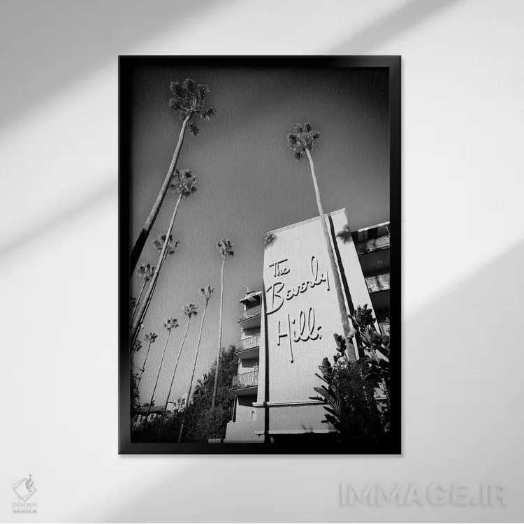 تابلو دکوراتیو بیورلی هیلز نوآر اثر سوزانه کرمر - نمای قابدار مشکی