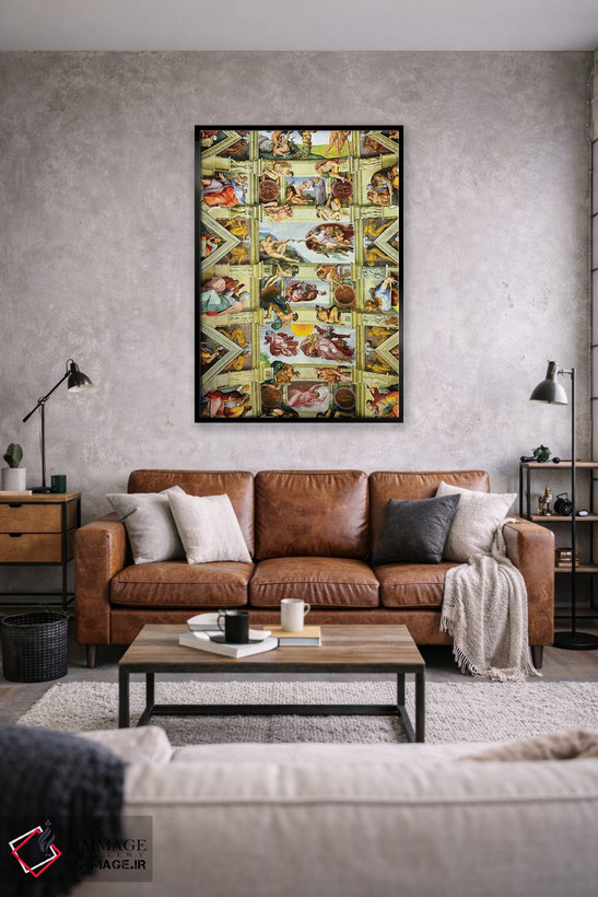 تابلو دکوراتیو Ceiling Miachel Angelo,موزه واتیکان، کلیسای سیستین، سقف میک… اثر سوزانه کرمر - D2B