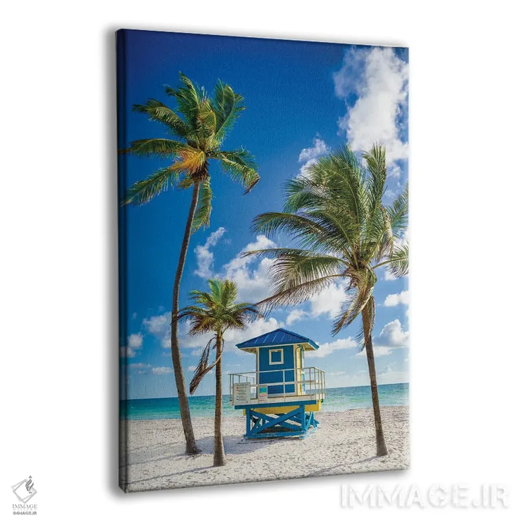 تابلو دکوراتیو South Florida,ساعت خوش کنار ساحل، جنوب فلوریدا اثر سوزانه کرمر - نمای پرسپکتیو محصول
