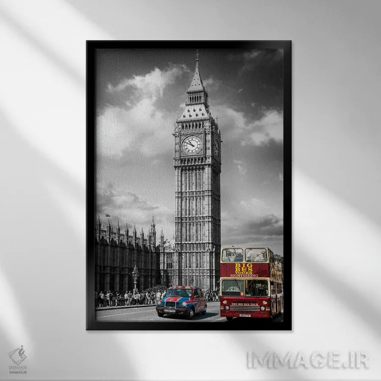 تابلو دکوراتیو Big Ben London, United Kingdom,صدای لندن، بیگ بن لندن، بریت… اثر سوزانه کرمر - نمای قابدار مشکی