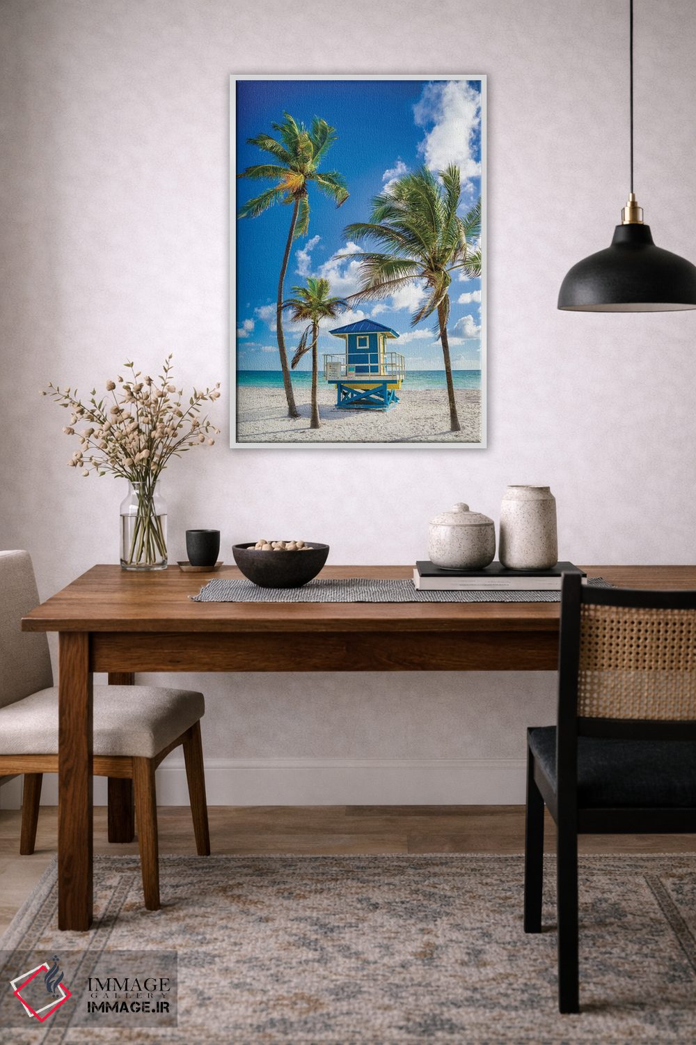 تابلو دکوراتیو South Florida,ساعت خوش کنار ساحل، جنوب فلوریدا اثر سوزانه کرمر - D2W