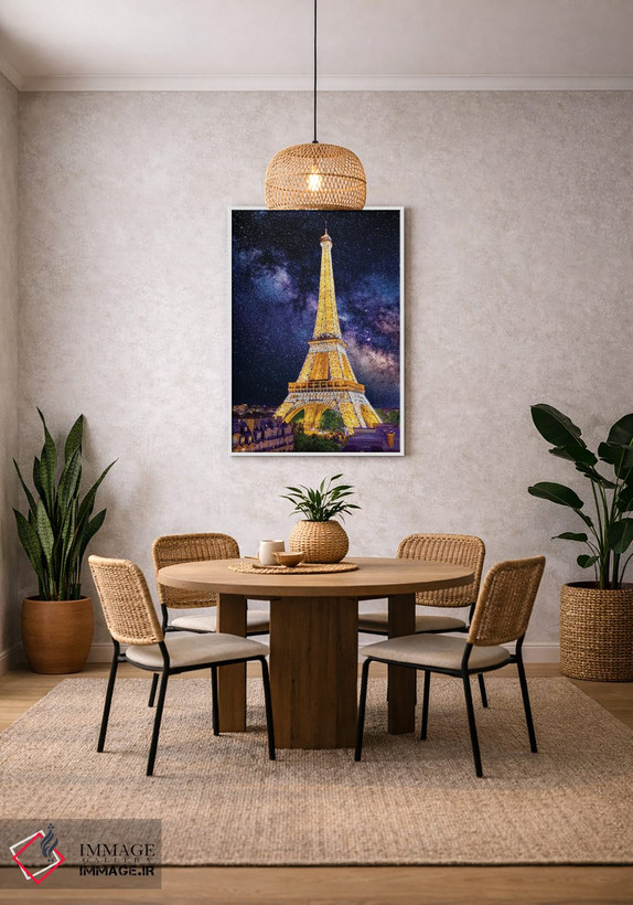 تابلو دکوراتیو Eiffel Tower Paris,زیر ستارگان، برج ایفل پاریس اثر سوزانه کرمر - D2W
