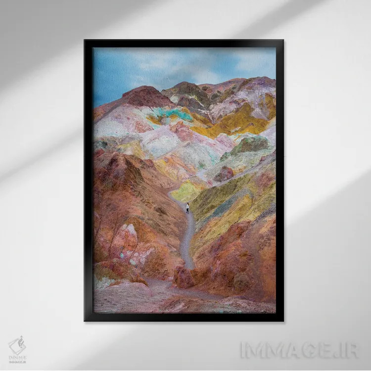 تابلو دکوراتیو Death Valley,مسیر آرامش، دره مرگ اثر سوزانه کرمر - نمای قابدار مشکی