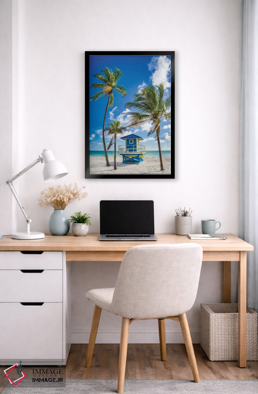 تابلو دکوراتیو South Florida,ساعت خوش کنار ساحل، جنوب فلوریدا اثر سوزانه کرمر - D6B